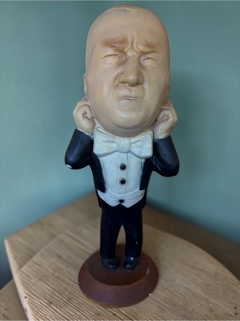 Vintage 1980 ESCO Chalkware Statue Curly Howard The Three Stooges